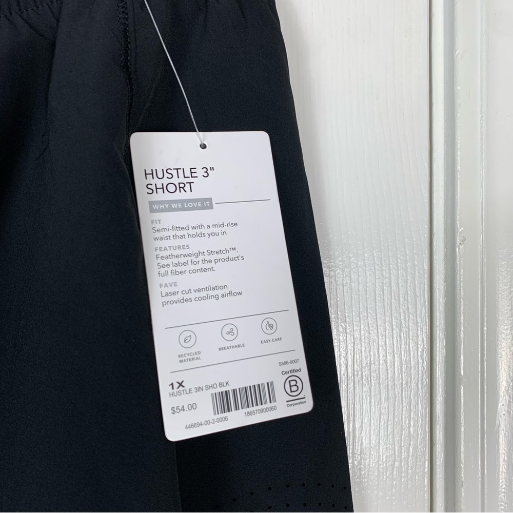 Athleta Hustle 3” Shorts Athleisure Black Womens Size 1X - Picture 5 of 7